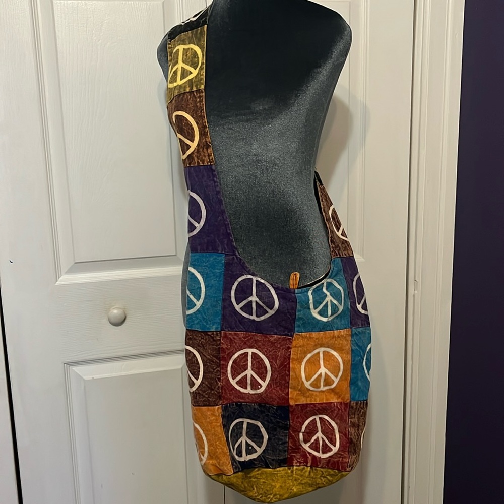 BOHO BAG PURSE PEACE SIGNS WOMEN’S CROSSBODY BAGS